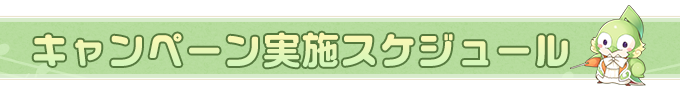 キャンペーン実施スケジュール